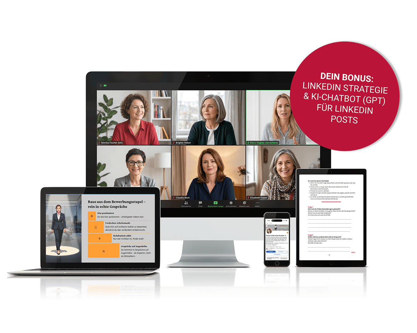 Karriere Neustart Mockup Bewerbungscoaching Frauen +40 Barbara Rottwinkel Kröber Starke Frauen